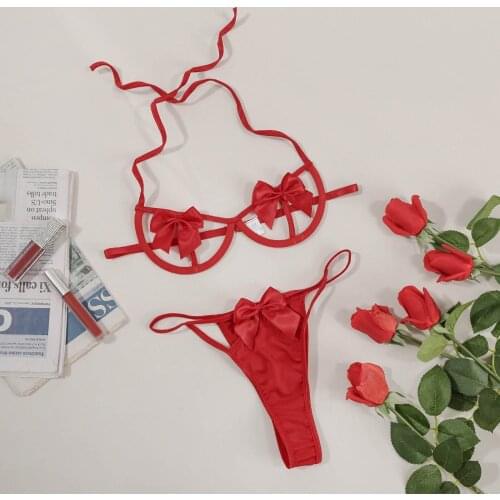 Fashion New Sexy Lingerie Erotic For Women Nightwear Bandage Lace Bra With G-string Underwear Babydoll Exotic Apparel Pajamas