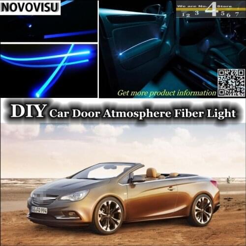 NOVOVISU For Opel Cascada Cabrio For Buick Cascada interior Ambient Light Atmosphere Fiber Optic Band Lights Inside Door Panel
