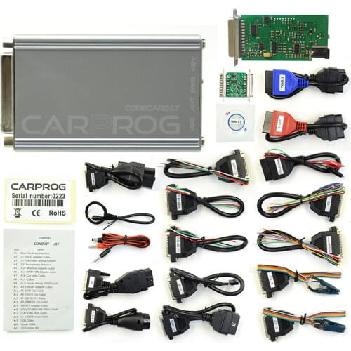 Online Programmer Carprog FW V8.21 v10.05 V10.93 Full Set With 21 Adapters All Software Activated Auto Repair Tool