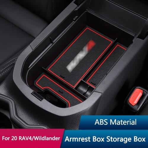 TAJIAN ABS Armrest Box Central Console Armrest Storage Box Container Holder Organizer Tray For Toyota RAV4 Wildlander 2020 2021