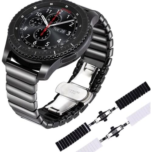 22mm Butterfly Buckle Ceramic Wristband For Samsung Gear S3 Strap For Gear S3 Classic R770 S3 Frontier R760 Watch Band 22mm