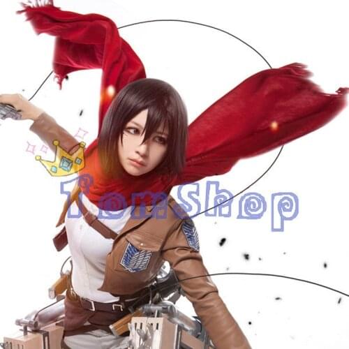Anime Attack on Titan Mikasa Ackerman Scarf Shingeki no Kyojin Red Tassels Scarves Halloween Cosplay Costume props 160*70cm