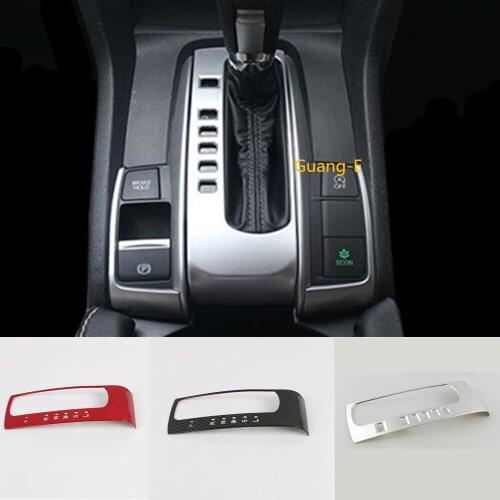 Car Cover Inside Inner Shift Stall Paddles Cup Switch Knob Frame Trim Hoods 1pcs For Honda civic 10th sedan 2016 2017 2018 2019