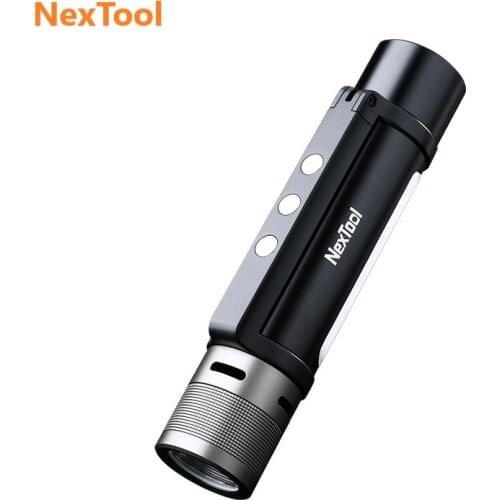 NexTool 6 in 1 USB Rechargeable Flashlight 240m IPX4 Waterproof LED Flashlight Type-C Searching Torch for Camping