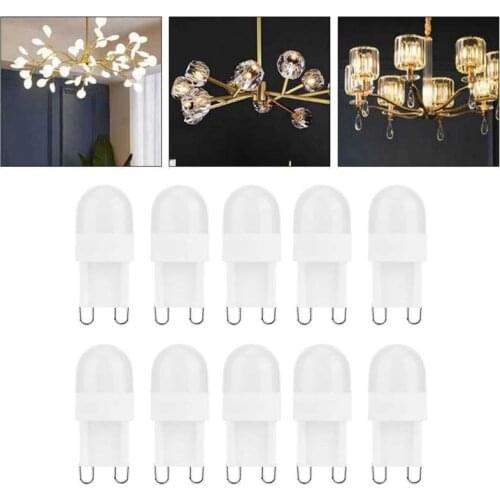 10Pcs 1.5W LED G9 Light Bulbs Small Bi Pin Base Bulb Replacement For Chandelier Indoor Lighting Energy Saving Bulb