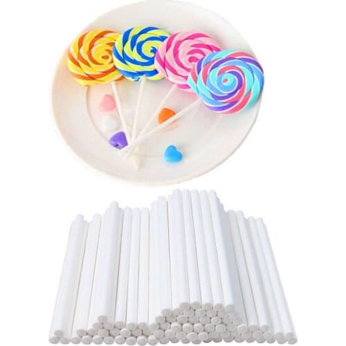 100 pcs Multiple Sizes Food-Grade Paper Lollipop Stick Cake Pop Sticks For Home DIY Candy Chocolate Sugar Pole Lollipop Stick