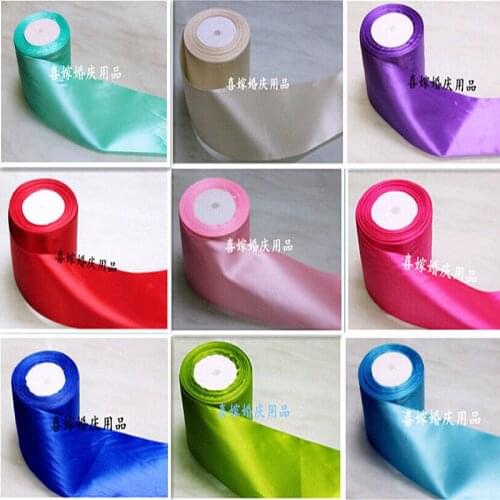 25Yards/Roll 80mm single face Satin Ribbon Wedding Chair/Car/Party DIY Gift Wrapping Craft Sewing Decorations 22merter