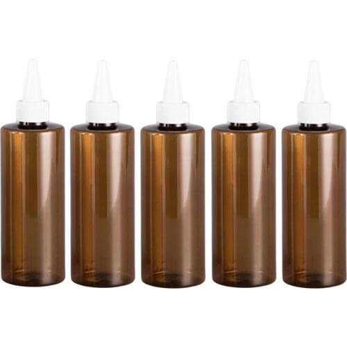 5 Pack PET Hair Dye Applicators Refillable Paint Pigment Bottles Containers