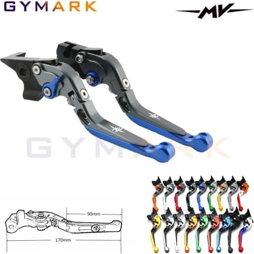 For MV Agusta Brutale 750/910 / 989R / 1078RR Aluminum Motorcycle Adjustable Folding Extendable Brake Clutch Lever