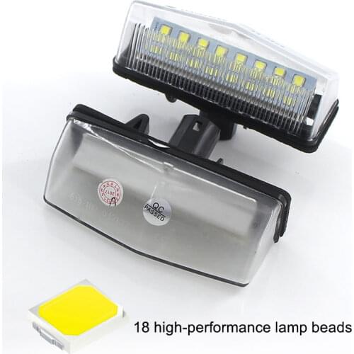 2pcs White LED License Number Plate Light Bulb Canbus For Toyota Prius ZVW30 Venza Matrix For Lexus CT200H