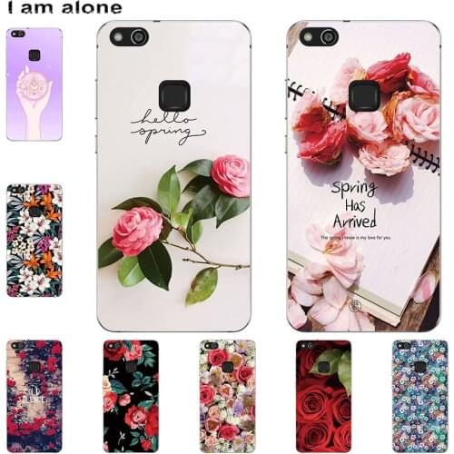 I am alone Phone Case For Huawei Ascend P10 P10 Lite P10 Plus 2017 Bags Fashion Color Cute Cartoon Printed Paint Mobile