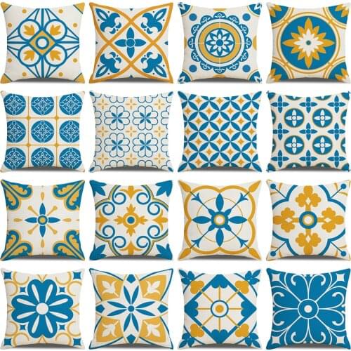 Scandinavian style geometric pattern printing pillowcase back cushion cover pillow cover home sofa quilt cover decoration