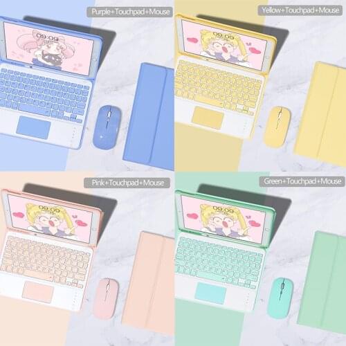 Touchpad Keyboard Case for iPad Pro 11 2018 2020 Pro 10.5 inch Smart Leather Case for iPad Air 4 Air 3 2 1 9.7 10.2 Keyboard