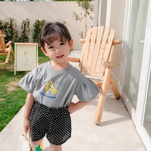Kids Boy Girl T-shirts Short Sleeve Childrens Tees Baby Girl Tops O-neck Cartoon Casual Girl T Shirts Children Clothes Summer