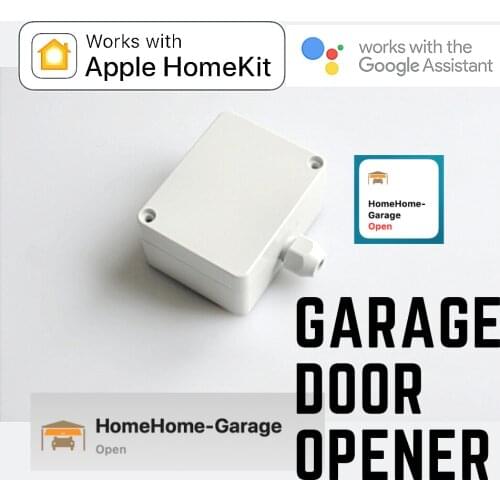 Apple HomeKit Garage Door Portal Gate Opener Google Home Assistant WiFi Wireless Remote Control Siri Voice Magnetic Sensor