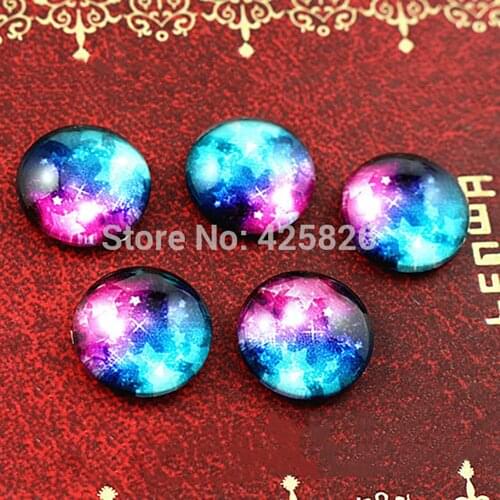 Hot Sale 20pcs 12mm Handmade Photo Glass Cabochons (Nebula) (E2-12)