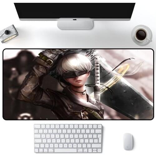 Mouse Pad Nier Automata Anime Carpet Office Professional Gaming Accessories Gamer Pc Mousepad Keyboard 80x40cm Cs Go Desk Mat