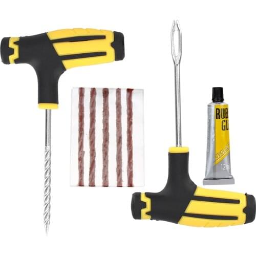 LEEPEE Car Tire Repair Tool Studding Tool Set Auto Bike Tubeless Tire Cement Tool Tire Repair Kit Practical Hand Tools