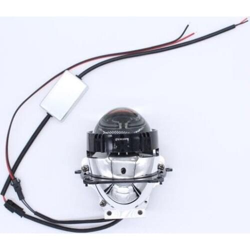Hot selling auto parts dual LED projector lens headlamp 12V h4k5 motorcycle headlamp automatic LED