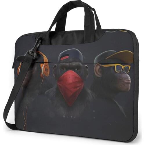 Fashion Monkey Anime Design Laptop Messenger Bags Notebook Sleeves for Macbook Air Pro Shoulder Top Handle Bag Travel Brifecas