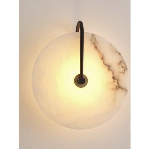 New Nordic Mordern Simple Wall Lamp Bedroom Beside Living Room Stairs Hotel Project Marble Wall Light for restaurant cafe Lights