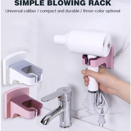New Bathroom Punch-Free Powerful Suction Cup Hair Dryer Holder Rack Storage Organizer HairdryerHanger Toilet Hair Dryer Rack