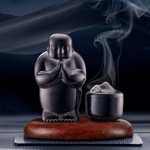 Original Design Buddha Car Fragrance High Quality Metal + Wood Auto Car Air freshener Good Smell Car Perfume Luxury Gift