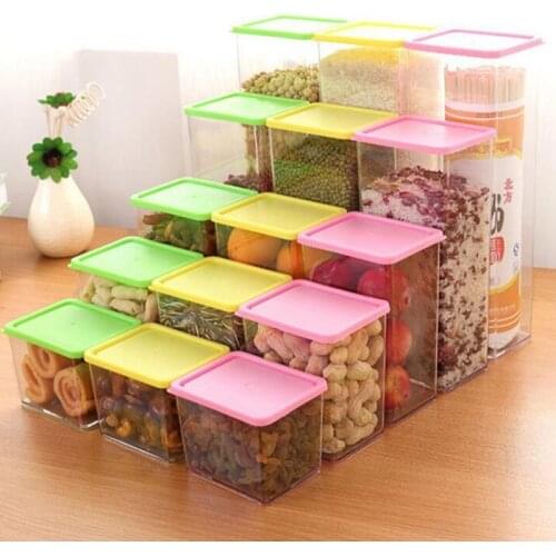 Plastic Food Storage Box Grain Container Kitchen Organizer Kitchen Organizer Food Snacks Organizer