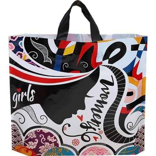 Thickened Plastic Gift Bags Handbags Cosmetics Bag Custom Logo for Men and Women Clothing Stores