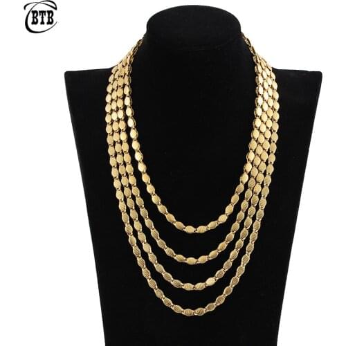 Luxurious 6mm Wide Gold Unisex Fashion Pitted Necklace Muslim Islamic Classic Jewelry Wholesale Never Fade Multiple Size Options