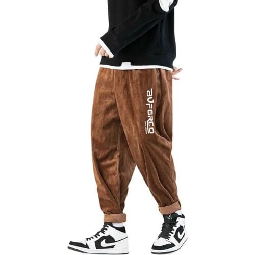 Pants Sweatpants Corduroy Large Loose Casual Leggings Solid Color Business Straight Discount Best Joggers