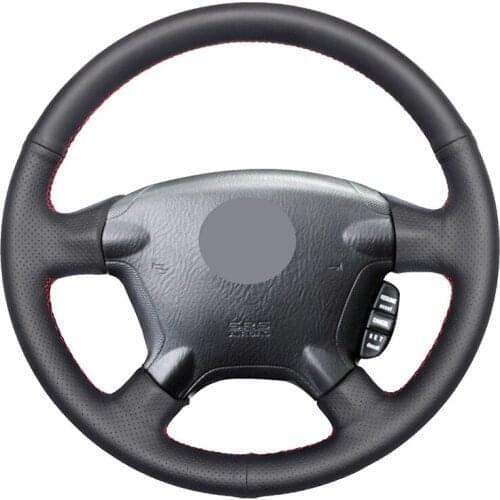 Hand-stitched Black Artificial Leather Car Steering Wheel Cover for Honda CR-V CRV 2002 2003 2004 2005 2006