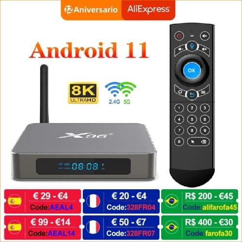 Android 11.0 TV Box X96 X6 Rockchip RK3566 8GB 128GB Rockchip RK3566 Support 4K USB3.0 2T2R MIMO 5G Dual Wifi 1000M 4GB 64G 32G