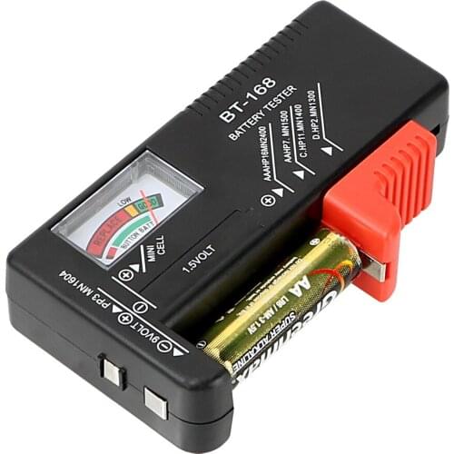 NICEYARD Universal Digital Battery Tester Multi Size for AA AAA 9V Button Cell Electronic Battery Volt Checker BT-168