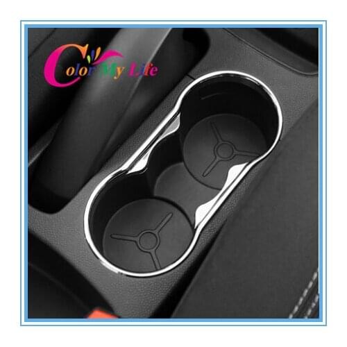 Color My Life ABS Water Cup Protection Trim Cover Sticker for Ford Fiesta 2009 - 2013 for Ford Focus 2 2005-2012 Accessories