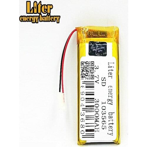 1/2/4Pcs 103565 3.7 V lithium polymer battery 3000 mah DIY mobile power charging treasure battery For DVD GPS Camera E-book