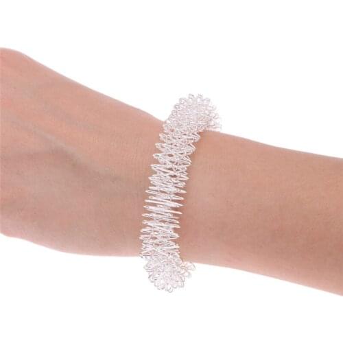 1pc Stainless Steel Acupuncture Needle Wrist Bracelet Acupoint Ring Pain Relief Massage Relaxation Improve Blood Circulation