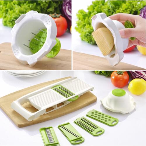 Mandoline Peeler Grater Vegetables Cutter Tools with 5 Blade Carrot Grater Onion Vegetable Slicer Kitchen Accessories