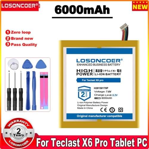 LOSONCOER H28150170P 6000mAh Battery For Teclast X6 Pro Tablet PC