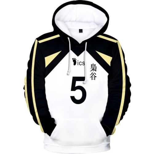 Anime Haikyuu Akaashi Keiji Bokuto Koutarou Cosplay Costume 3D Print Fukurodani Academy Funny Hoodie Men Women Casual Sweatshirt