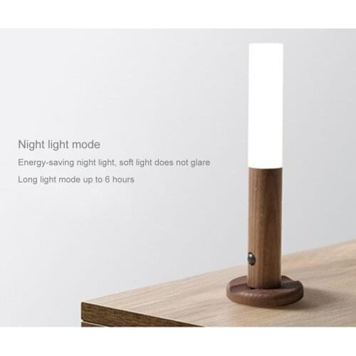 Wireless LED Desktop Lights Motion Sensor Night Light Motion Detector Wall Lamp USB Charging Acrylic Night Light Home Office