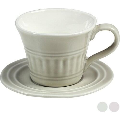 Cup with Plate Porcelain (15 X 10 x 12 cm)