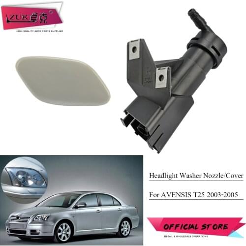 ZUK Front Bumper Headlight Washer Nozzle Actuator Headlamp Cleaning Water Spray Jet Cover For Toyota AVENSIS T25 2003 2004 2005
