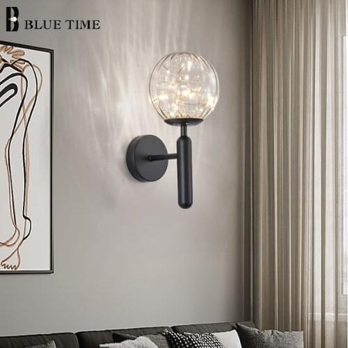 Decoration LED Wall Lights Home Indoor Lighting Black Gold Wall Lamps for Living Room Bedroom Wall Sconces LED Bedside Lights
