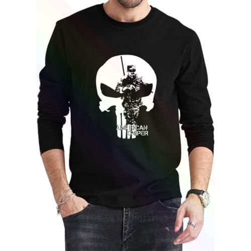 The devil of ramadi Chris Kyle American Sniper T-Shirt 2021 Newest Summer Mens Long Sleeve Popular Tees Shirt Tops Novel Unisex