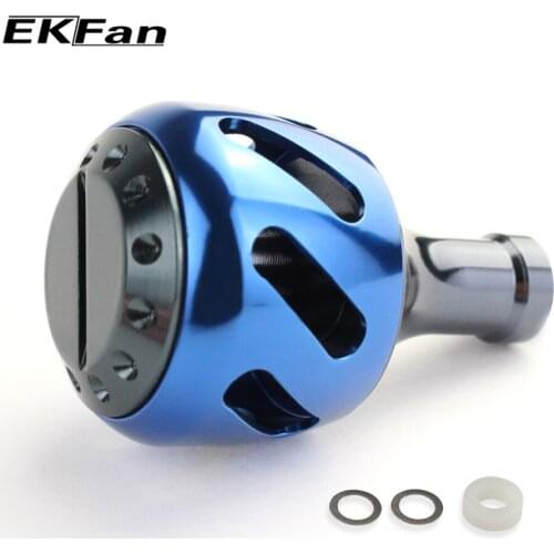 EKFAN Aluminum Alloy Round Fishing Reel Handle Knobs Spinning Reels Fishing Tackle Accessory Peripheral diameter 40mm