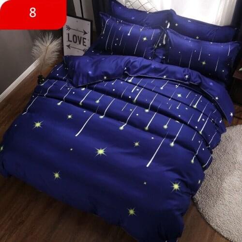 4 Pcs/Set Classic Bedding Set 4 sizes Grey Blue Flower Bed Linen Duvet Cover Set Pastoral Bed Sheet AB Side Duvet Cover 2019 Bed