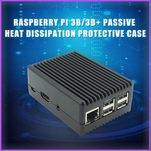 Raspberry Pi 3 Model B Aluminum Alloy Case Passive Cooling Shell Metal Enclosure Heat Dissipation for Raspberry pi 3B/3B