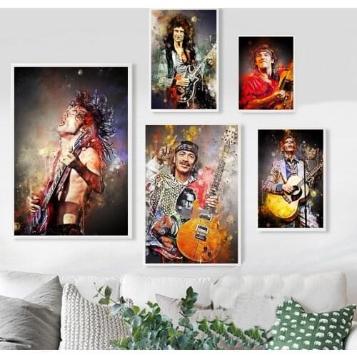 Legendary guitarist Poster Canvas Print Home Decor No Frame quadro cuadros