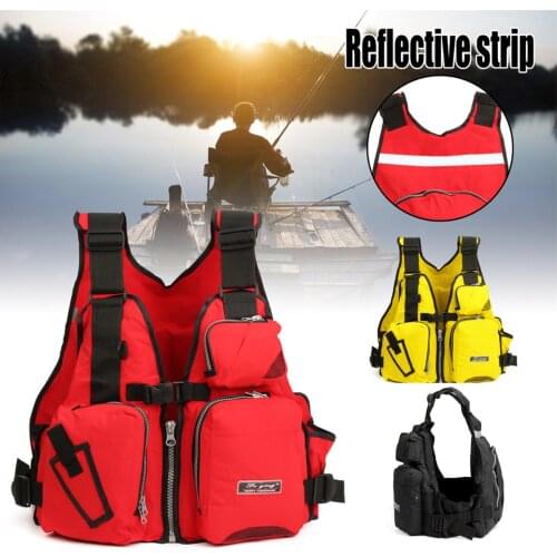 Multi Pockets Fishing Vest Nylon Adult Adjustable Outdoor Sports Life Vest Jacket Respiratory Utility Breathable Fishing Tackle